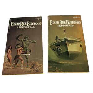 Vintage Edgar Rice Burroughs Mars Novels #1 & #2